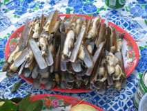 Picture of a seafood dish in a local vietnamese restaurant
