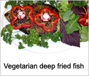 Vegetarian deep fried fish